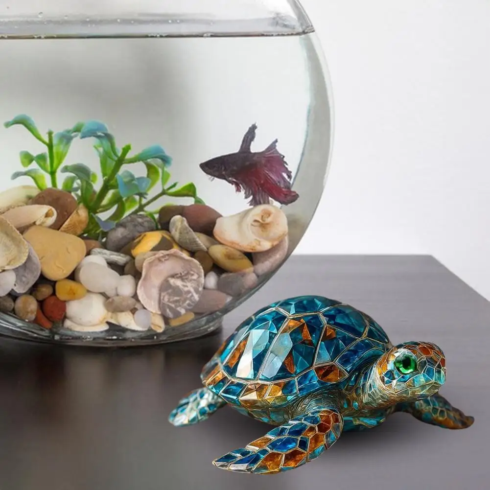 

Набор фигурок морского орнамента на тематике океана - имитация черепахи, осьминога, скульптуры аквариума для домашнего офиса, декор для рабочего стола