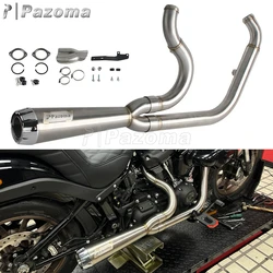 PAZOMA Complete Exhaust Muffler Motorcycle 2 In1 Full For Harley Softail Low Rider FXLR FXLRS FXRST FXLRST FXST FXBB FXBBS 18-25