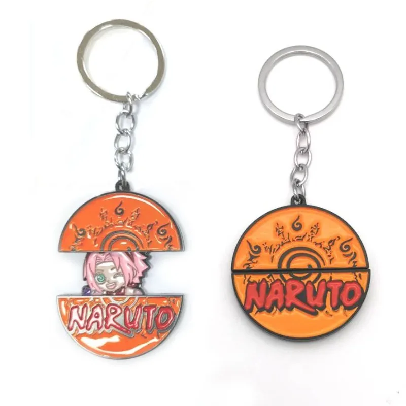 Naruto Schlüsselanhänger Haruno Sakura und Uchiha Sasuke, niedlich und stilvoll, personalisierter, zarter und einfacher Paar-Anhänger als Geschenk. – Detail 5