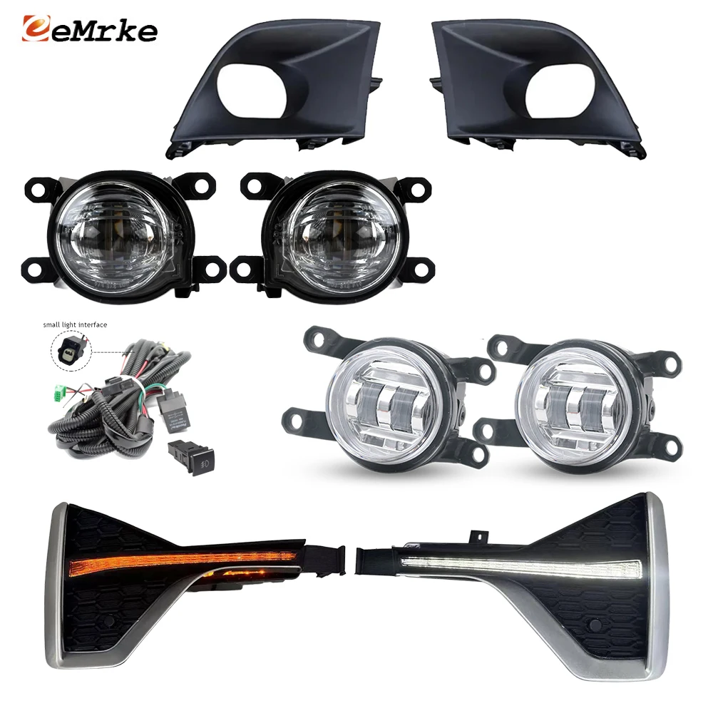 Upgrade Led Fog Lights 30W / LED DRL Bumper / Wire / Switch Daylight Lamp for Toyota Innova Zenix Hycross mk3 AG10 2022 2023 24
