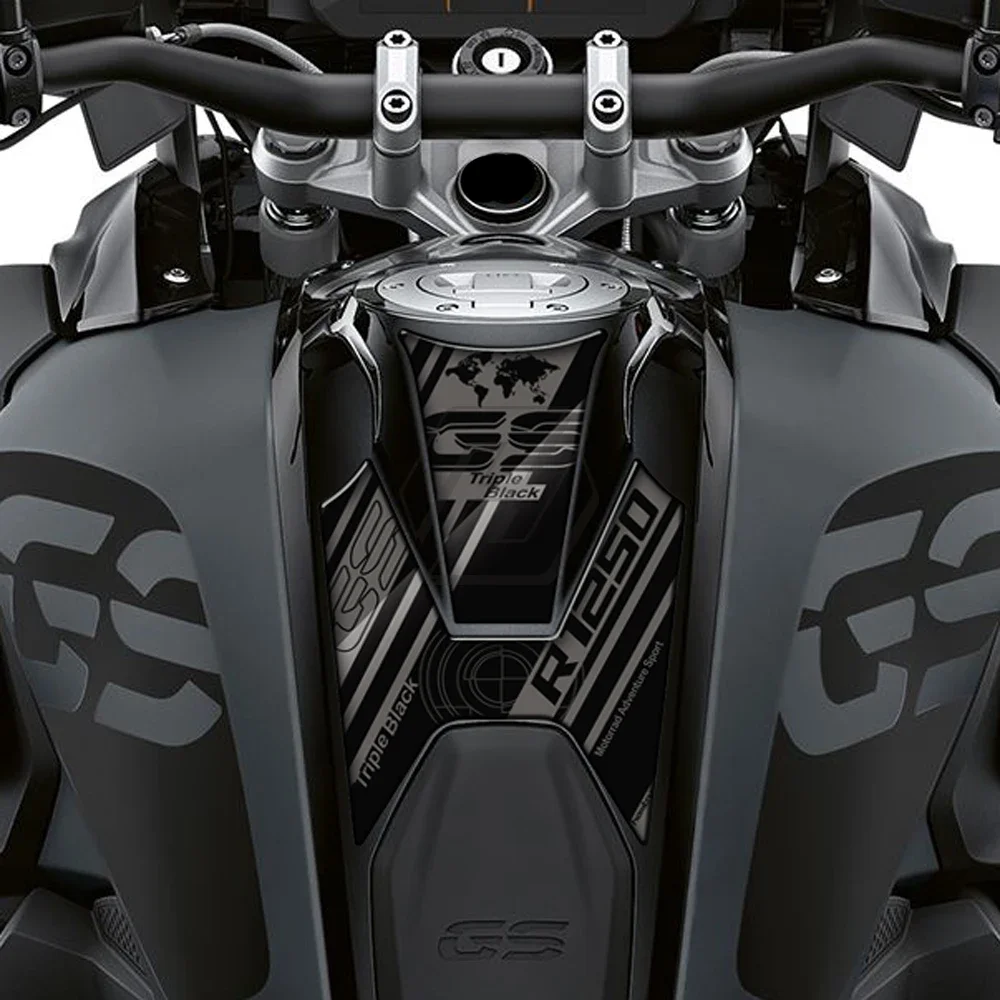 

For R1250GS 40 Years Triple Black 2020 2021 Motorcycle Gas Tank Pad Protection Decals