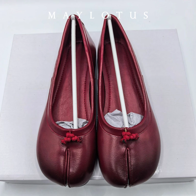 Size 35-42 Ballets Flats Split Toe Shoes Mary Janes Dress Loafers Ballerina Zapato Mujer Mocasines Ladies Ballerina Tabi Shoe