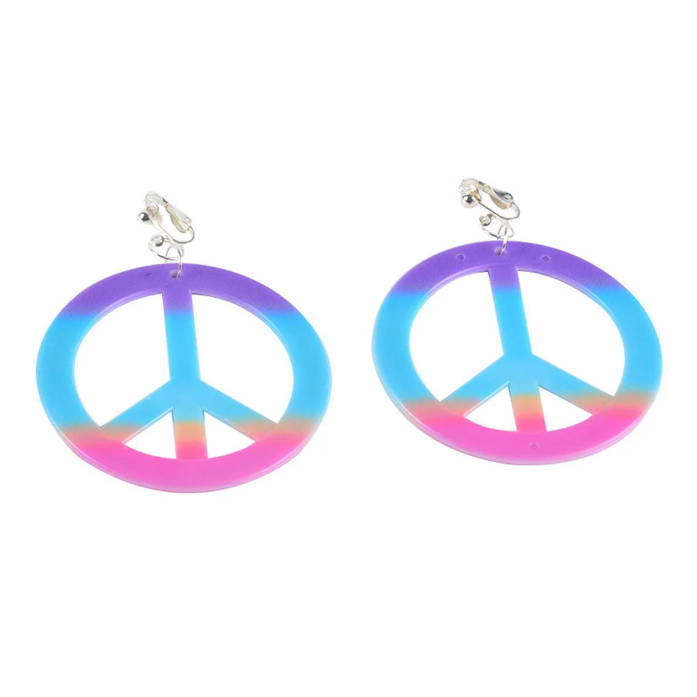 4 قطعة علامة السلام دائم قلادة قلادة النظارات مجموعة أقراط ديكور خاص جذاب لأحداث تنكرية الكرة تأثيري