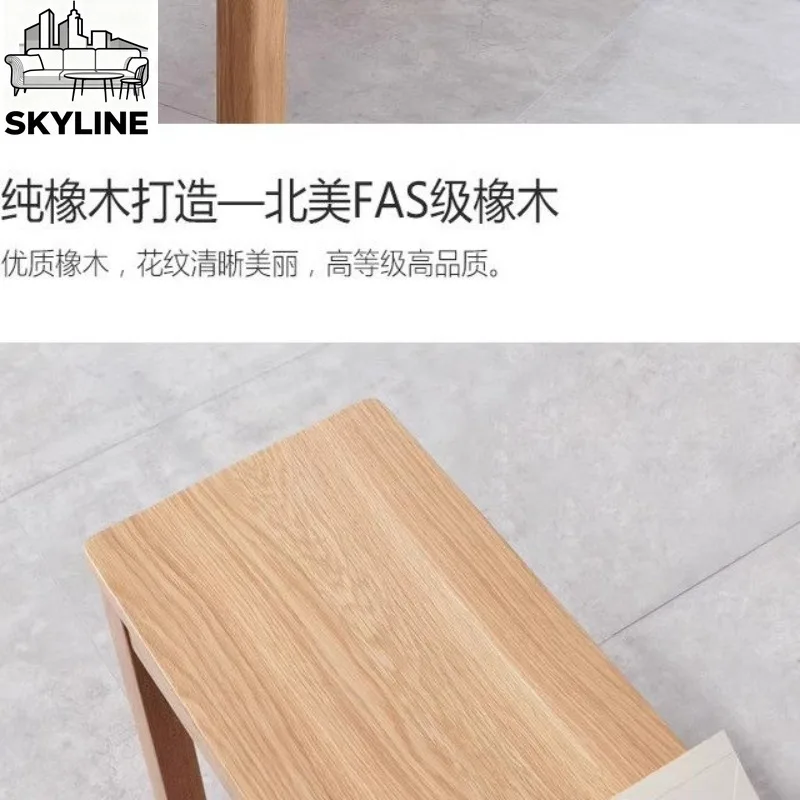 Nordic Minimalist FAS Grade Oak End of Bed Bench for Bedroom
