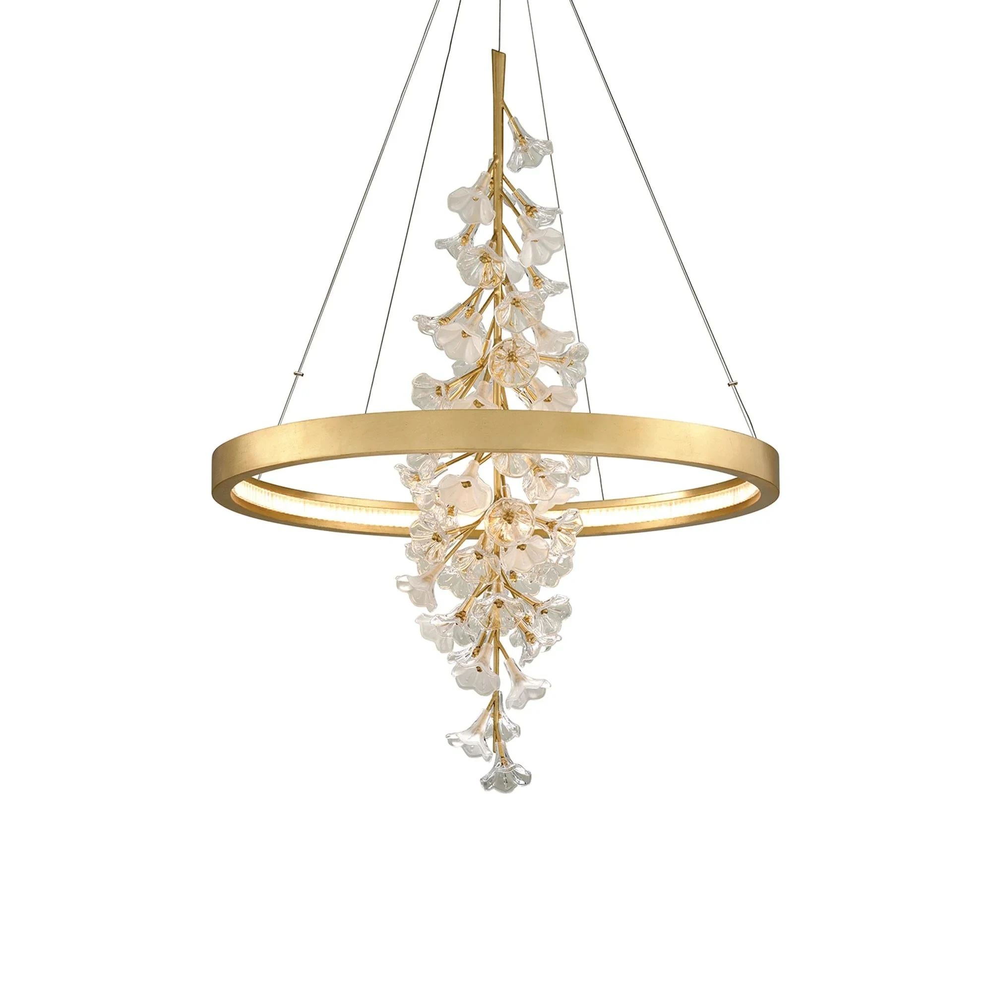 Nordic Retro Glass Pendant Lamps Indoor LED Chandelier High Ceiling Living Room Dining Room Bedroom Kitchen lights Fixture