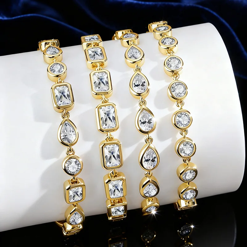 Accesorios de joyería geométrica para mujer, pulsera de oro, pulseras Tous, conjuntos de joyería para mujer, pulseras de acero inoxidable.