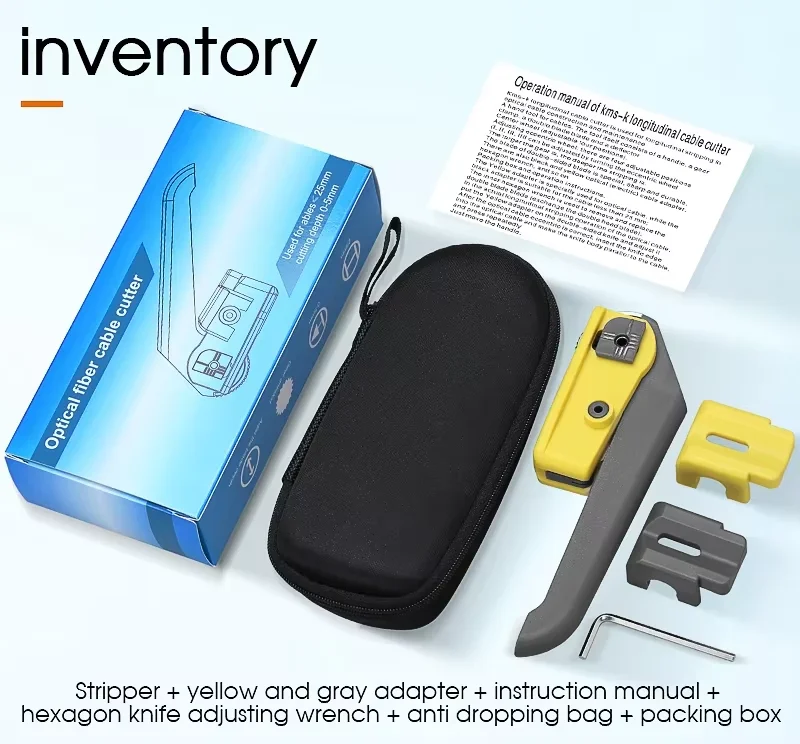 1PCS Optical Cable Sheath Opener Cutter Cable Jacket Slitter Optical Fiber Tool Longitudinal Stripper FiberKMS-K