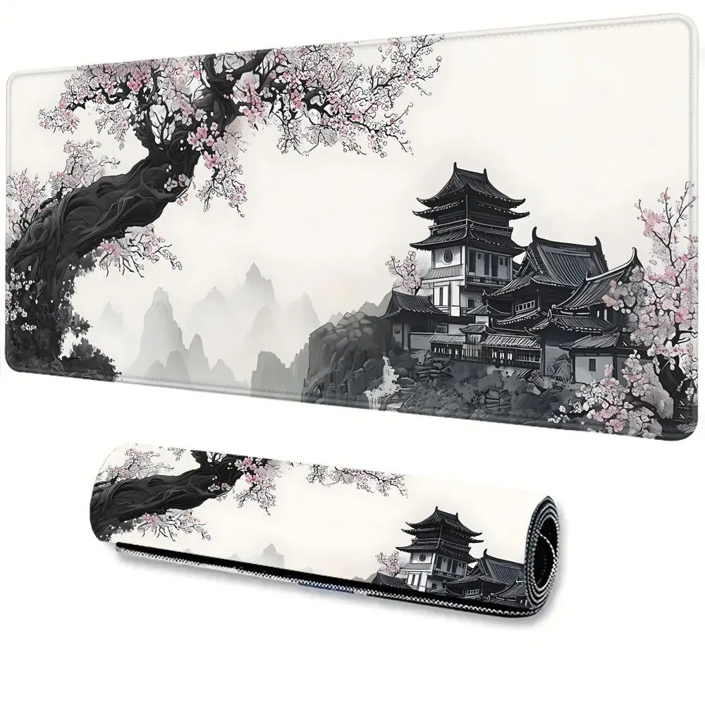 

HYBXAXC Mouse Pad sakura landscape desk accessories Mat Gamer Rug Xxl Keyboard Pad Desk Mat Office Carpet Gaming Mouse Mats