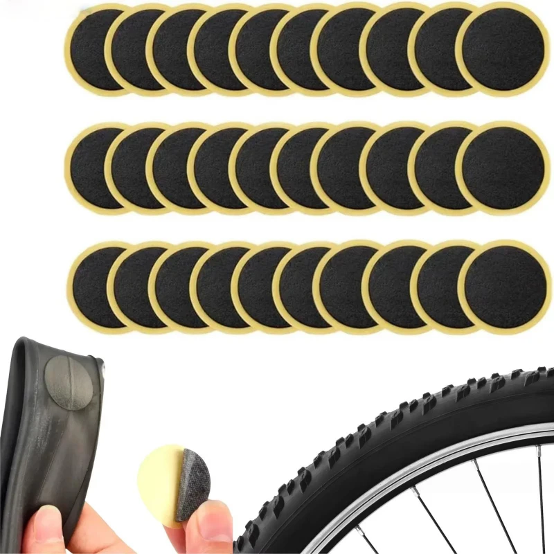 6-30 Stück Fahrradreifen-Reparaturset, Reifenschutz ohne Kleber, schnelltrocknend, für MTB-Fahrradschläuche, kleberlose Patches