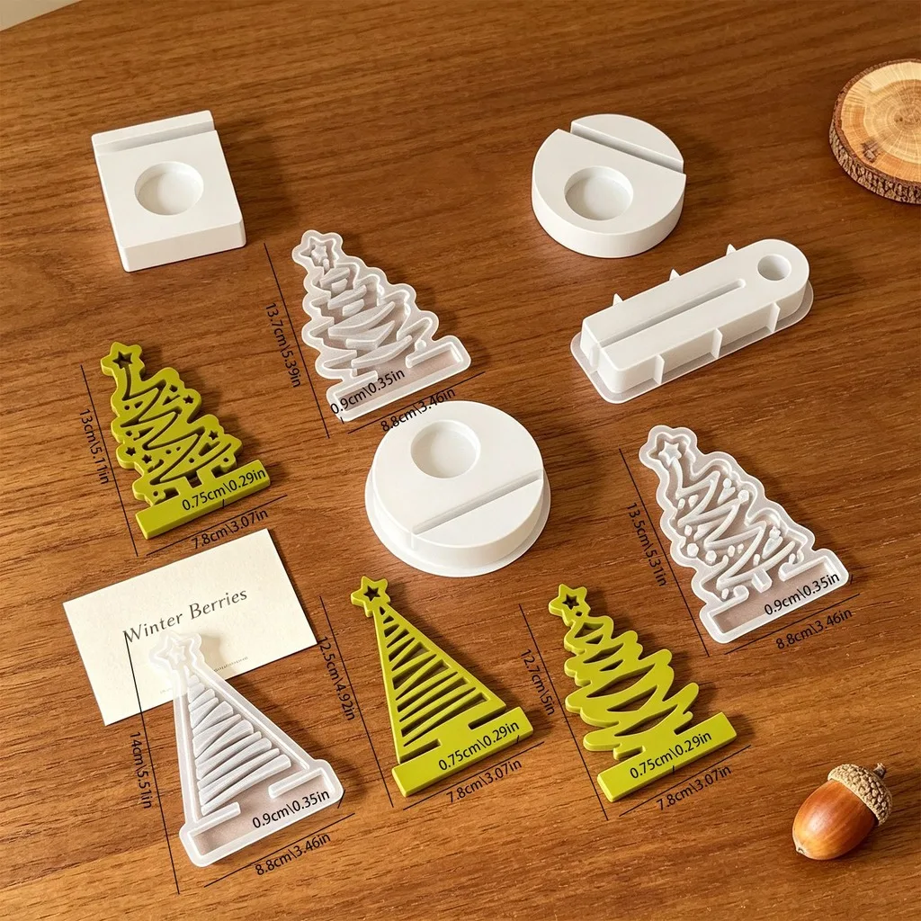 Christmas Insert Mold Handmade Silicone Candle Mold Plaster Mold Holiday For Desktop Decoration Home Diy Retail Store Display