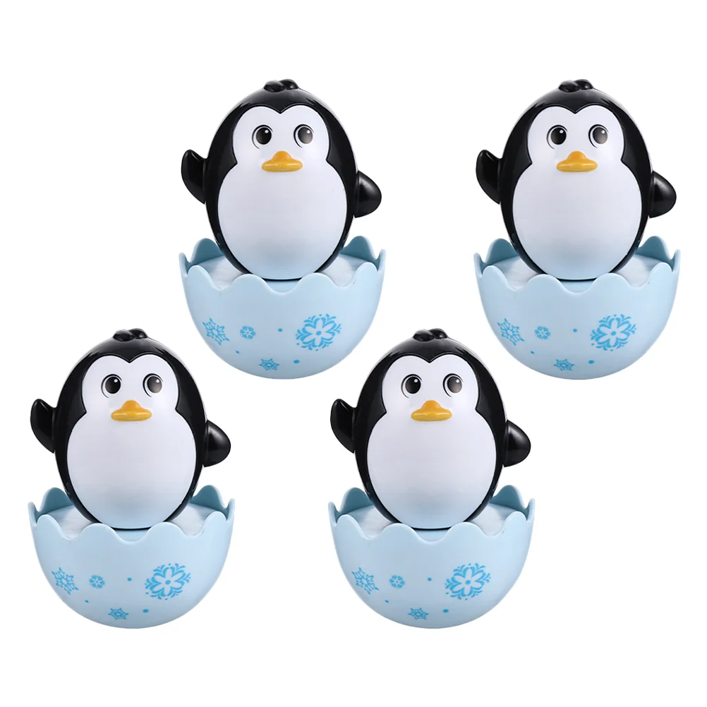 4 Pcs Tumbler Toy Cartoon for Toddler Infant Playthings Childrens Toys Animal Baby Abs Tumblers