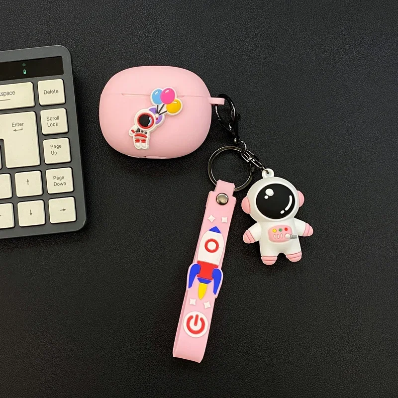 Estojo Astronauta para Redmi Buds 4 Pro, Capa De Silicone Para Desenhos Animados, Capa De Fone De Ouvido