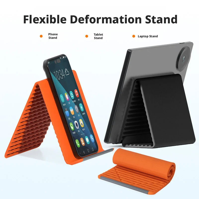 Silicone lazy stand flexible folding creative deformation mobile phone tablet notebook universal portable travel support stand