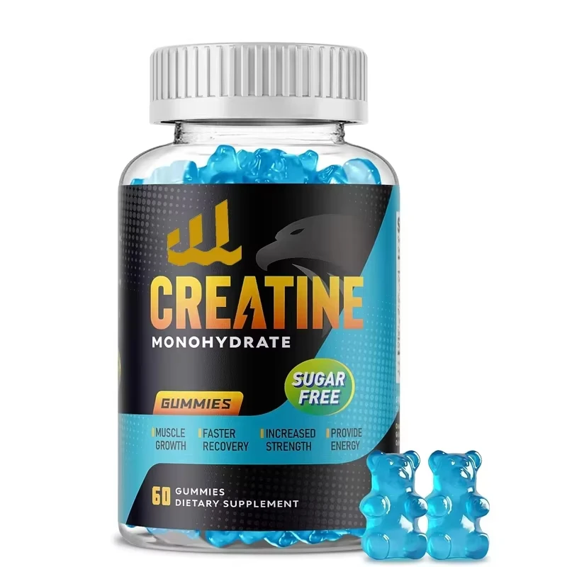

Male and female sugar free creatine monohydrate gummies - exercise and muscle relief, gluten free, non genetically modified