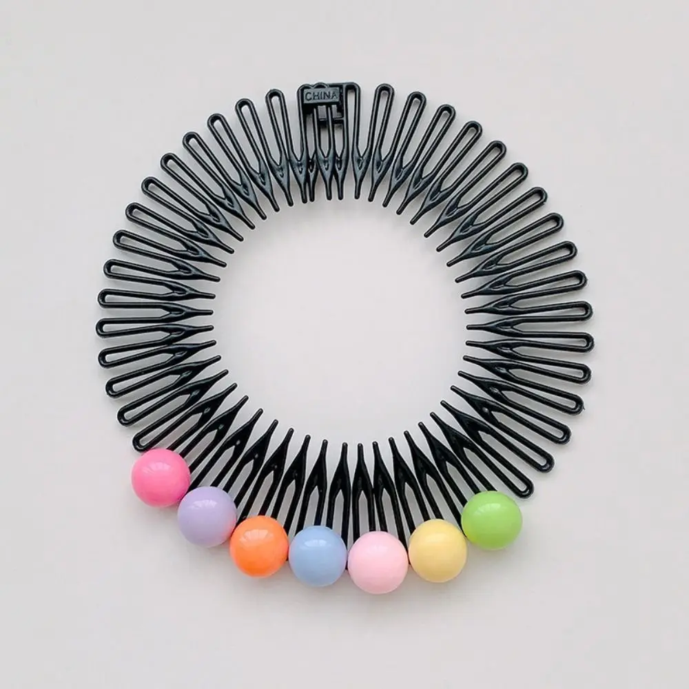 

Spring Cartoon Invisible Extra Hair Holder Teeth Round Hair Styling Comb Flower Cartoon Design Fixed Teeth Combs Headwear