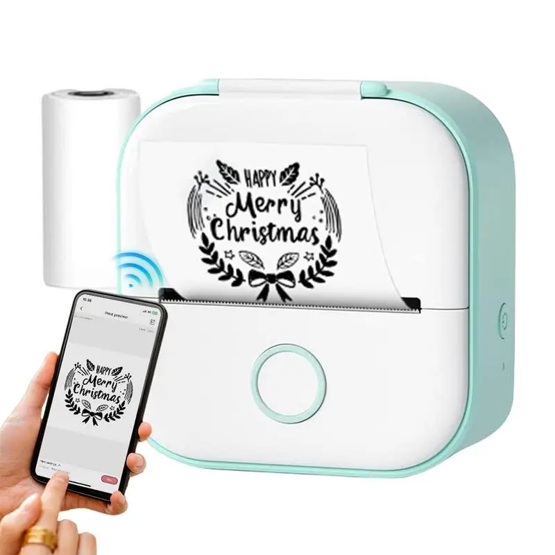 Mini Pocket Printer, Blue Tooth Wireless Smart Inkless Pocket Printer, Thermal Printer, Wireless DIY Sticker Label Machine