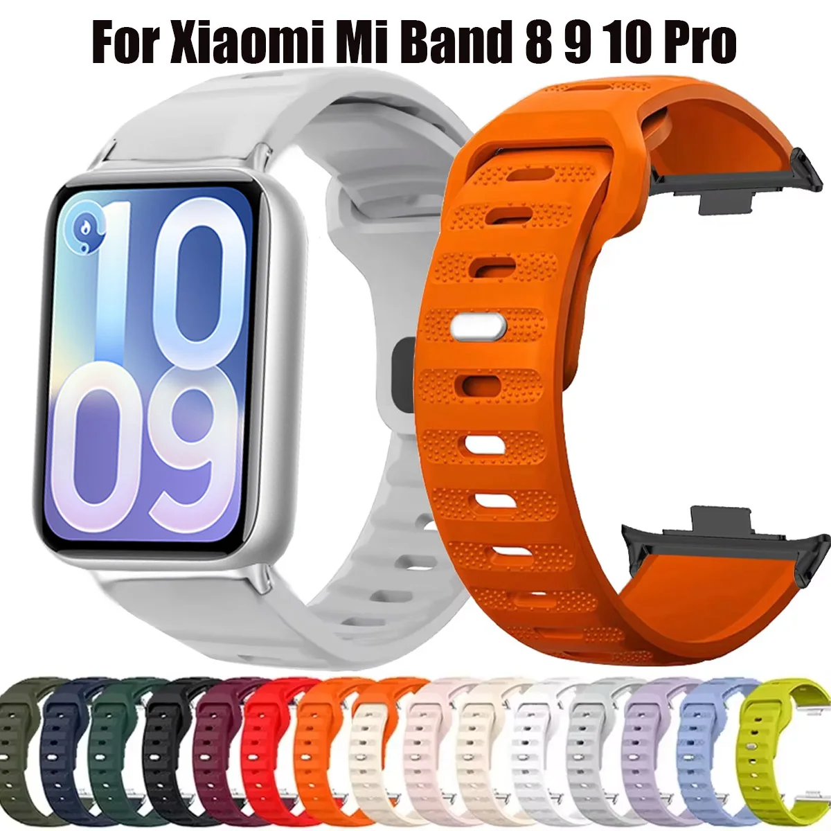 Silikonarmband für Redmi Watch 6 5 4, weiches Sport-Armband, Uhrenarmbänder für Xiaomi Mi Band 10Pro/9 Pro/8 Pro, Armband-Zubehör