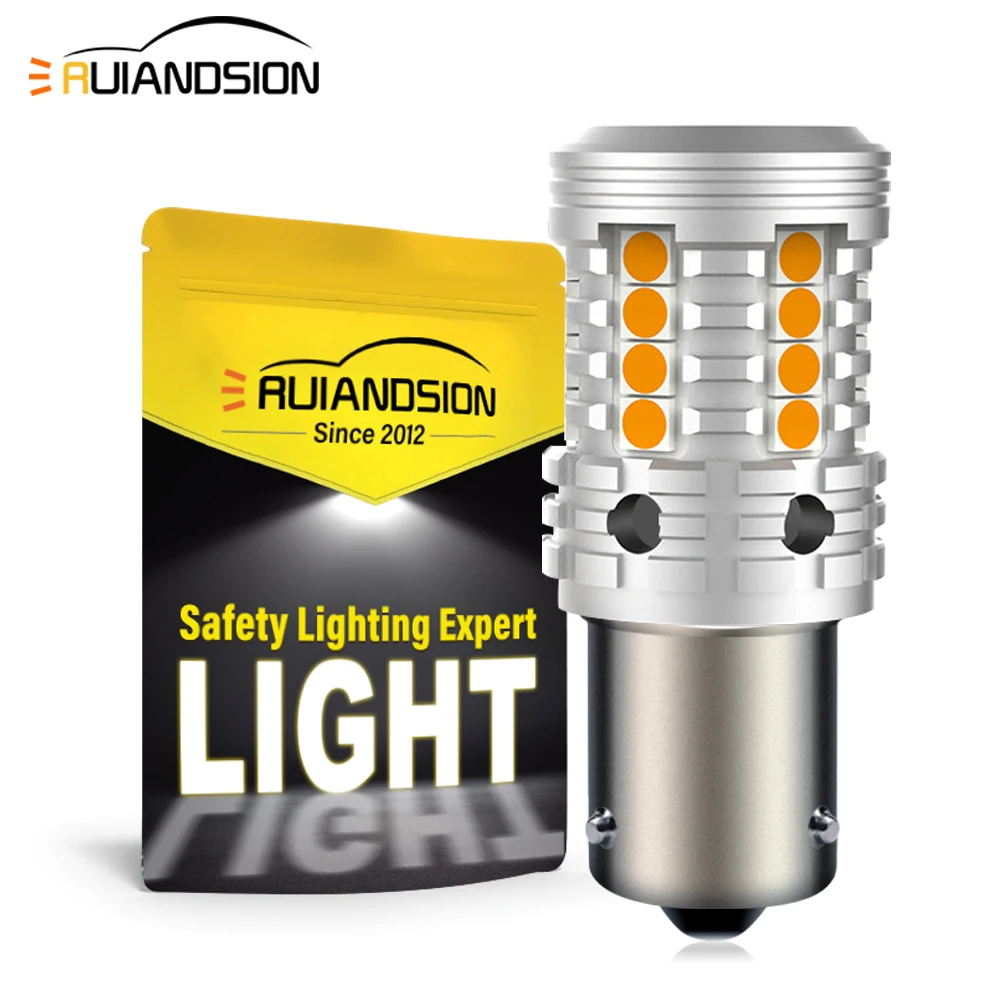 RUIANDSION 1156 LED BAU15S Turn Signal Light Canbus Auto Lamp Marine Boat Light Super Bright Canbus Bulb 12V Non-polarity