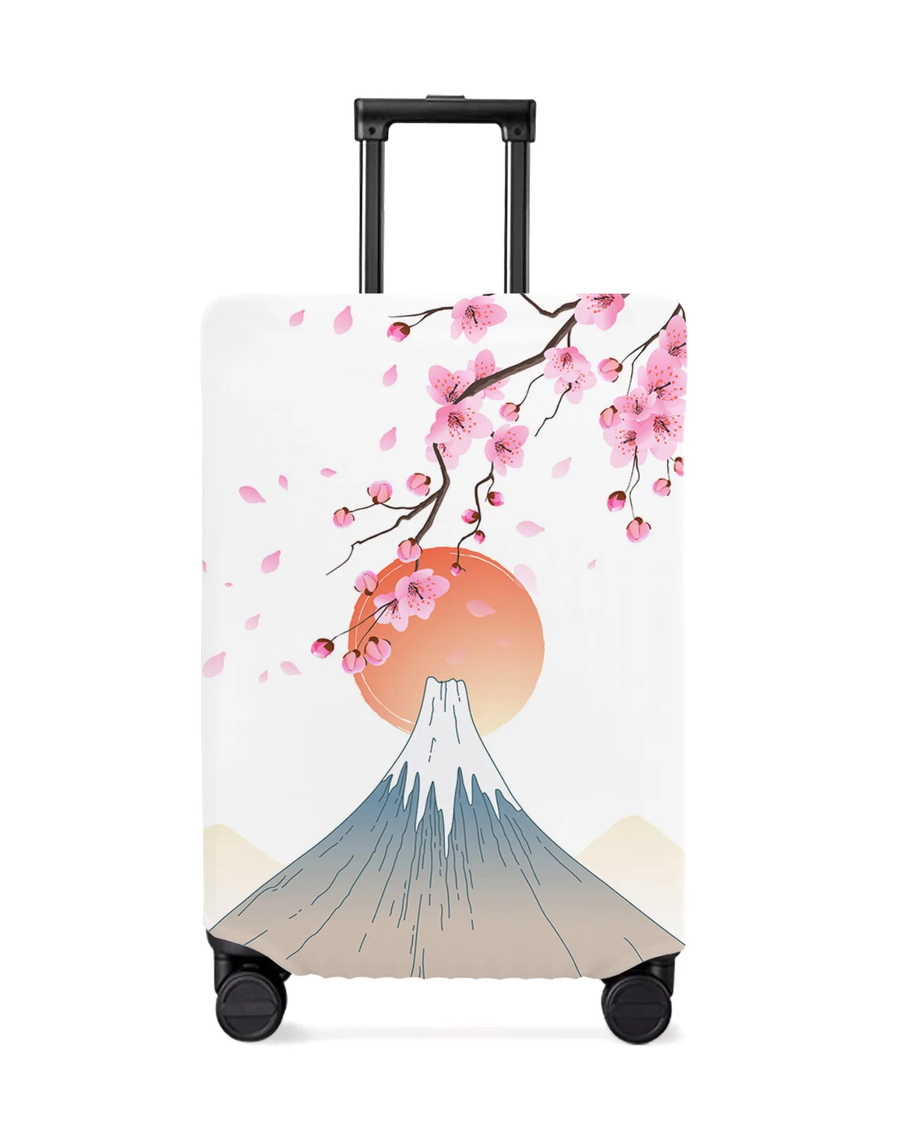 

Japanese Style Mt. Fuji Sakura Luggage Cover Stretch Suitcase Protector Baggage Dust Cover for 18-32 Inch Travel Suitcase Case