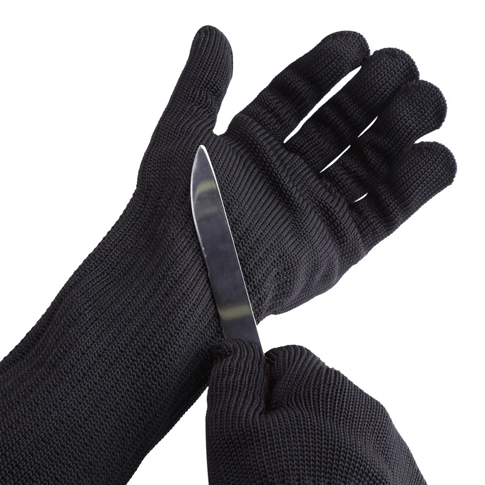 

ZK30 Stainless Steel Wire Cut resistant Gloves With Long Cuffs Hand Wrist Forearm Protector