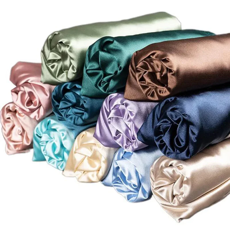 Silky Satin Fabric By Yard, Material for DIY Sewing Craft, Fabric For Wedding Dress, Party Decor Solid Color Cloth