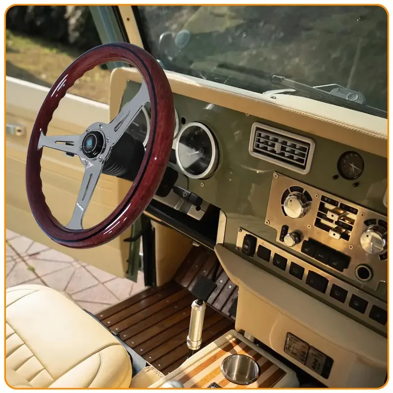 

Wooden Steering Wheel For Land Rover Defender 350mm Classic Imitation Universal Racing Sport Steering Wheel