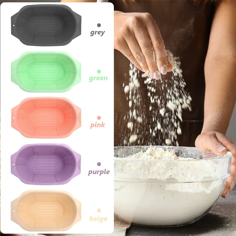 1 Piece, Foldable Silicone Bread Fermentation Basket, Oven Heat-resistant Baking Bread Dough Fermentation Basket