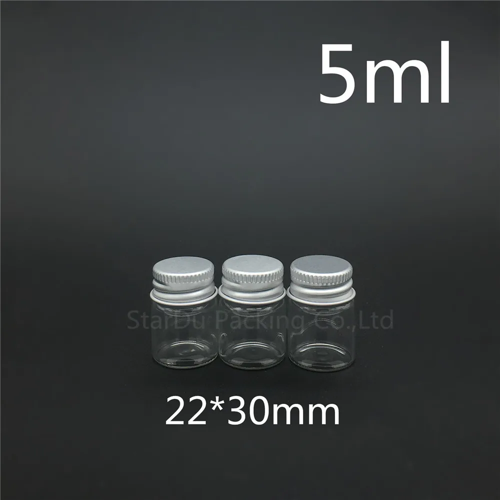 Free Shipping 1000pcs/lot Diameter 22*30mm 5ml  Glass Bottle Screw Cap For Vinegar alcohol, carft/storage Candy Bottles