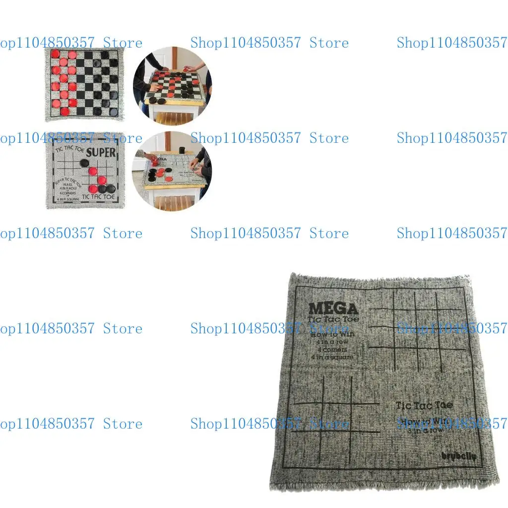 

5ASD Гигантские шашки установили гигантскую игру с обратимым ковриком для детей и взрослых