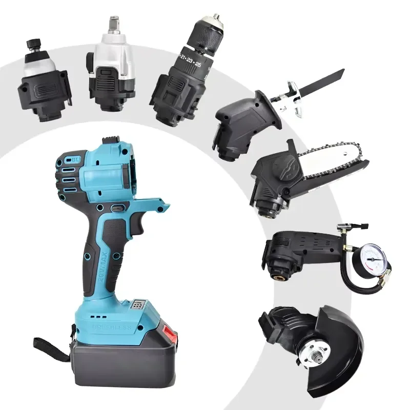 18 Piece Professional Power Tool Set with Drill Bits and Grinder Mechanical Combination Kit for Home Repair and DIY Projects