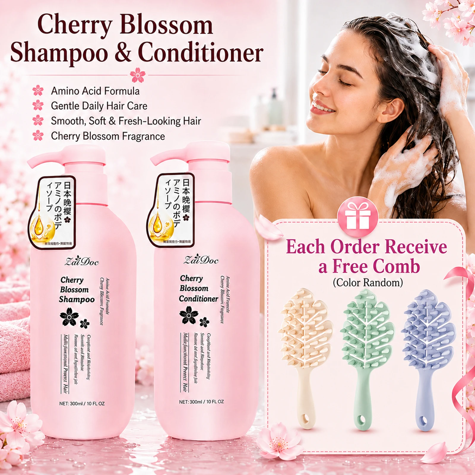 Hair Care Conditioner - Set de Champú y Acondicionador ZaiDoc