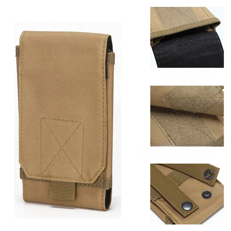 في الهواء الطلق كامو حقيبة حامل هاتف التكتيكية الرياضة حزام خصر حافظة مقاوم للماء النايلون EDC الرياضة المشي لمسافات طويلة الصيد أكياس كامو في حقيبة الظهر