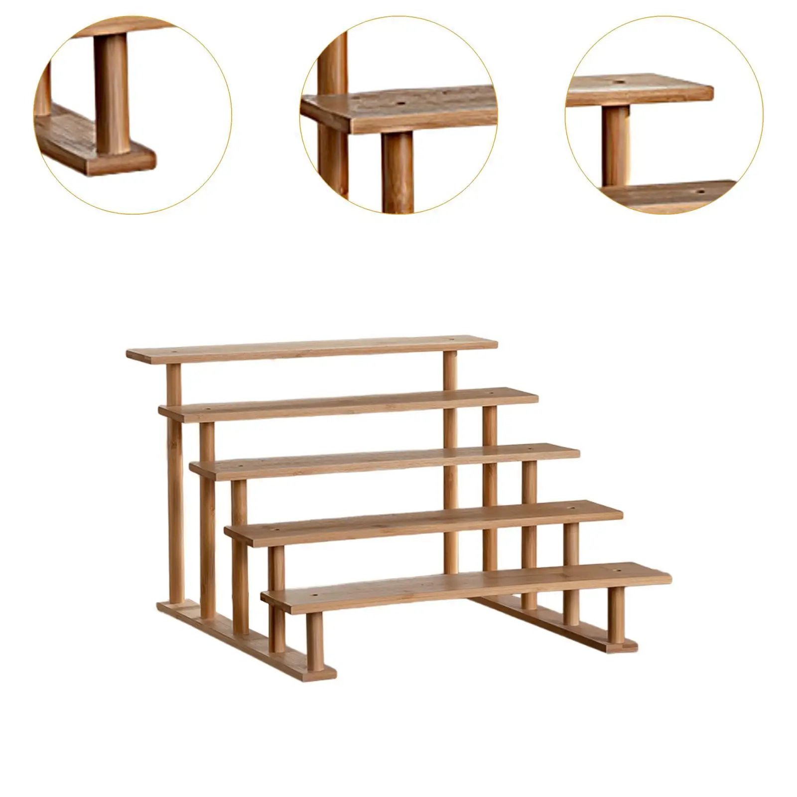 Riser Display Kayu Stand Display Riser untuk Kerajinan Tanaman Restoran