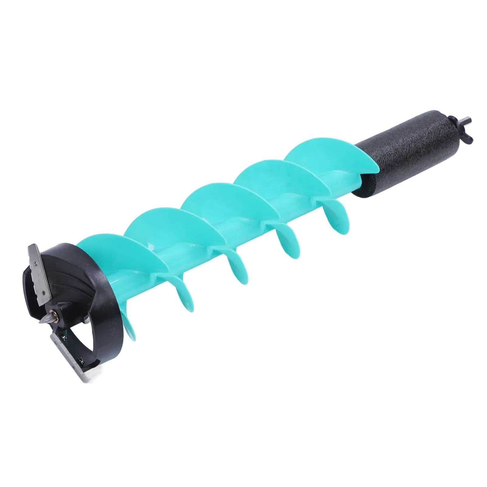 Floating Drill Auger Easy Installation 6 Inch Rotating Diameter 2 Steel Blades 28 inch Long Ice Drill Auger for Winter Fishing