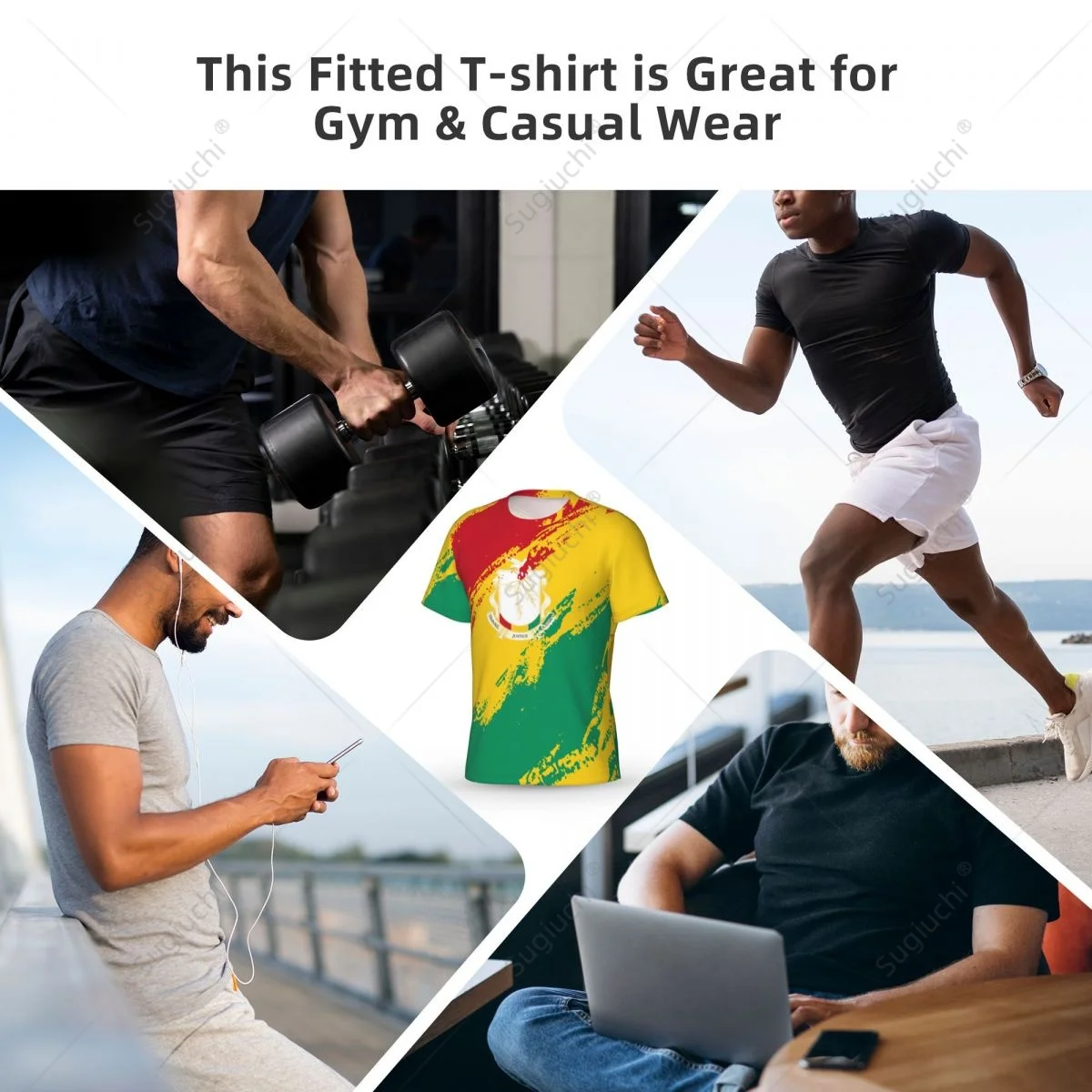 Custom Name Nunber Guinea Flag Color Men Tight Sports T-shirt Women Tees jersey For Soccer Football Fans