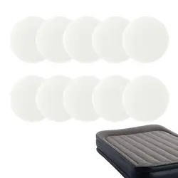 Kit de Réparation de Matelas à Air Gonflable, Patch de Doublure de Piscine Polyvalent, Eau Chaude, Degré UV, 10 Pièces