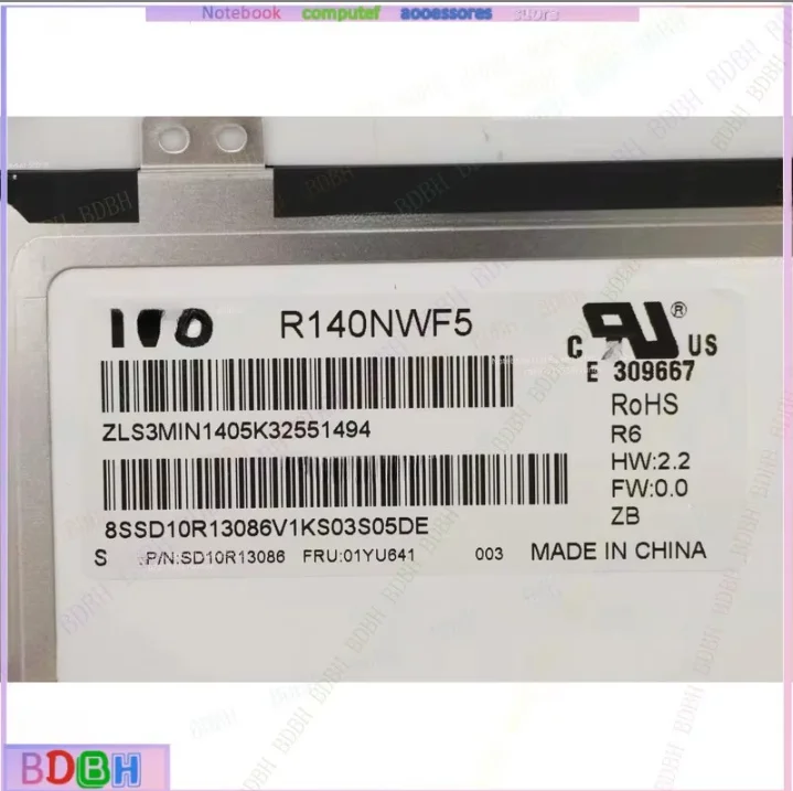 ZQ  140HAK01.0 NV140FHM T00 R140NWF5 R1 R6 Touch LCD Screen For Lenovo ThinkPad T470P T470S T470 T480 T480SA485 20L5 20L6 Dispay view 6