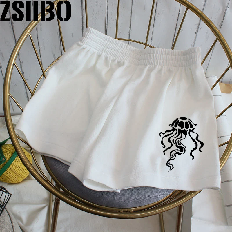 Jellyfish Cute Printed Sports Shorts for Women's Summer Women's Shorts Y2k Harajuku Fashion New Full Match Shorts Summer Casual