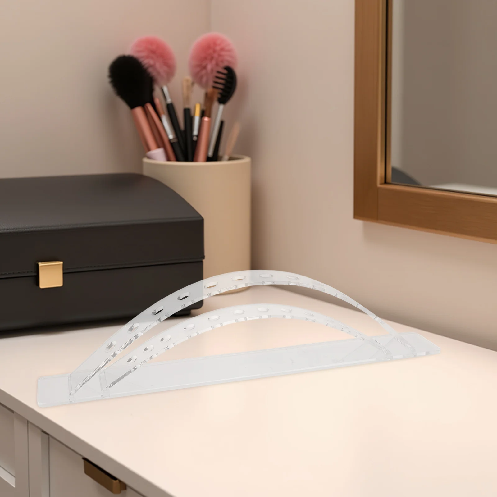 

Acrylic 12-Slot Makeup Brush Organizer Stand Clear Storage Box for Brushes Pencils Pens Vanity Desktop Beauty Tool