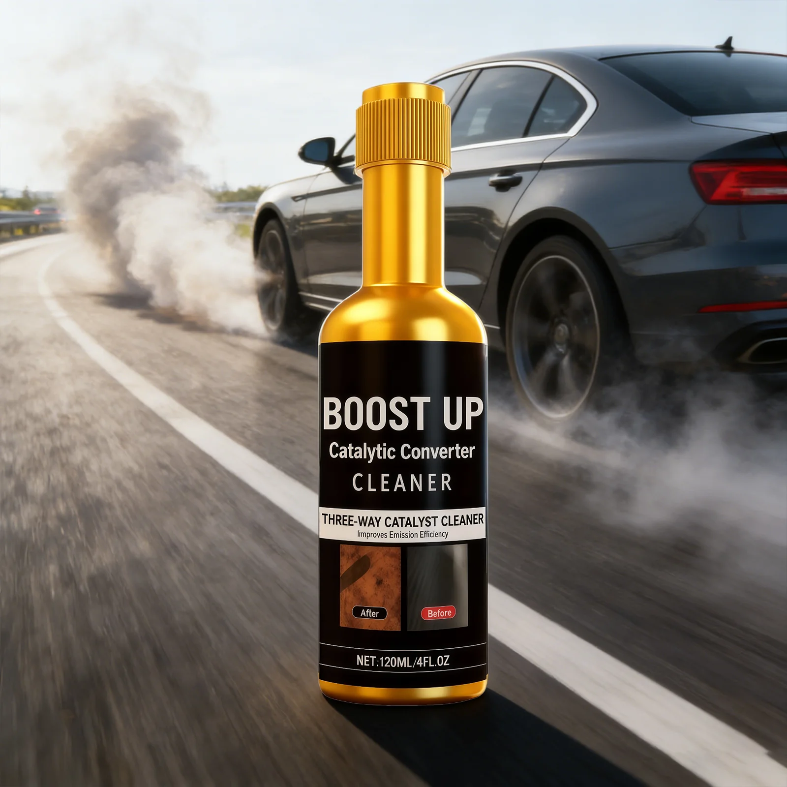 Catalytic Converter Cleaner Engine Carbon Remover Fuel System Cleaner Improve Fuel Economy Pass Emission Test Boost Engine Power
