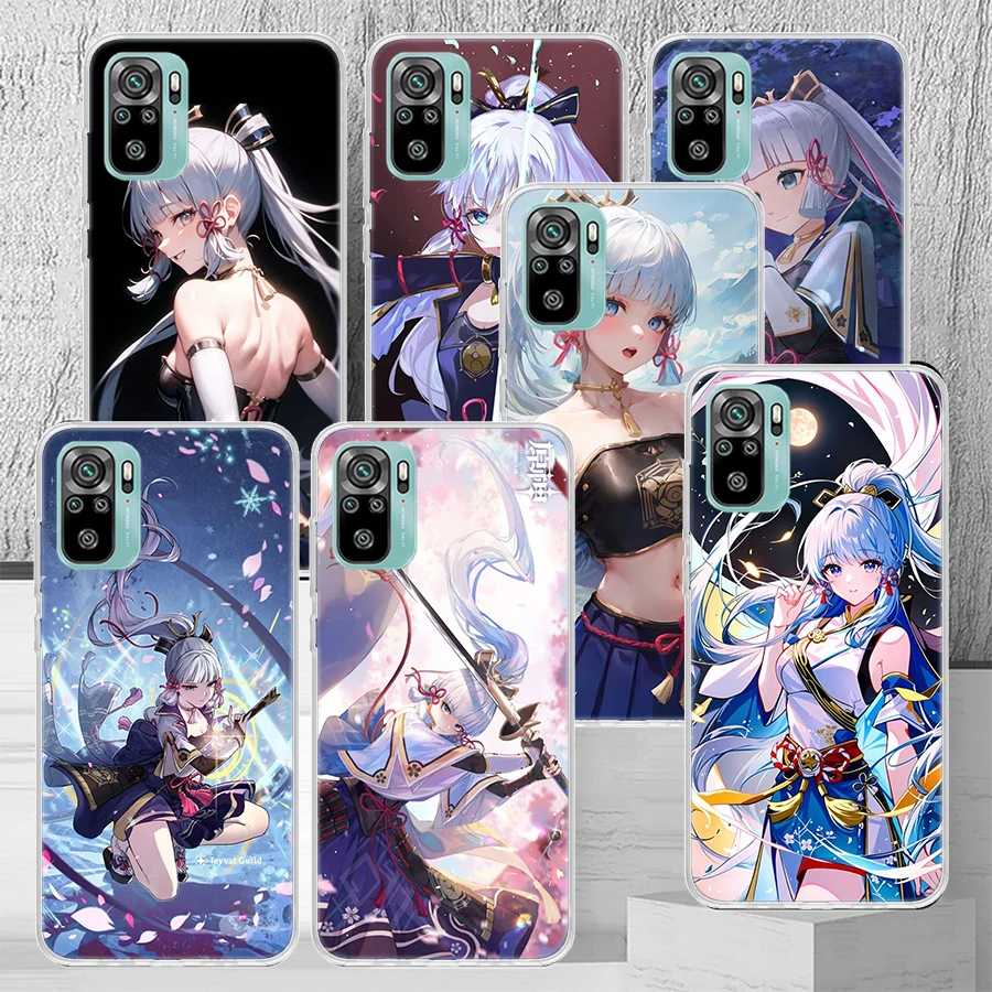 Genshin Impact Kamisato Ayaka Phone Case Shell For Xiaomi Redmi 10 10A 12 12C 9 9A 9C 9T 10C 8 8A 7 7A 6A 6 Pro K20 K30 K40 Patt