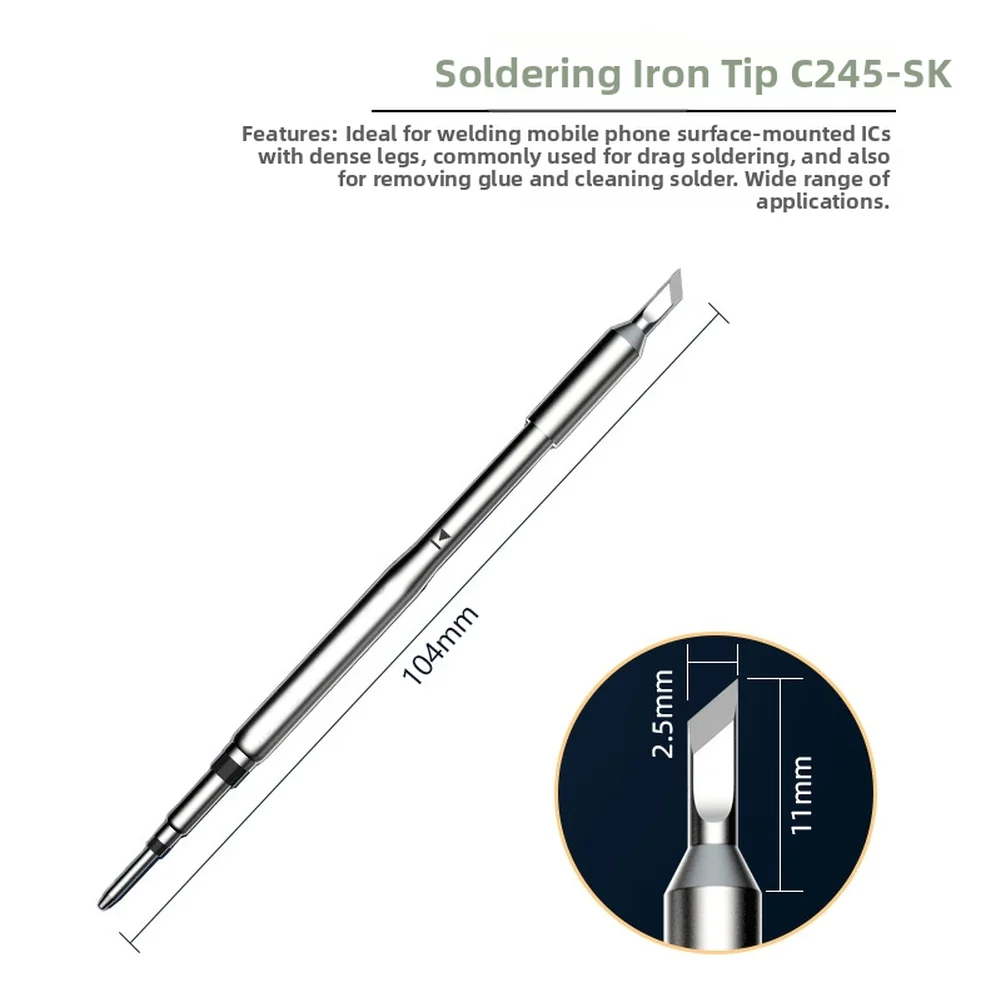 For C245 Soldering Iron Tip Fast Heating Integrated Element For OSS For TEAM For C245 Series Professional Constant Temperature