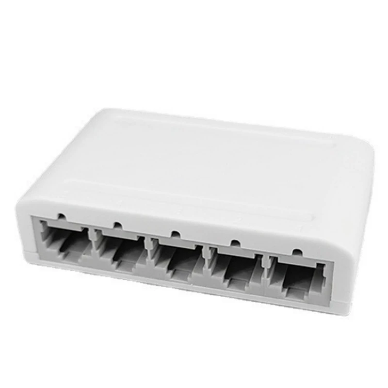 5 Port Data Switch,Network Hub,Desktop Ethernet Splitter,Plug & Play Shielded Ports Fanless Quiet-BEAU