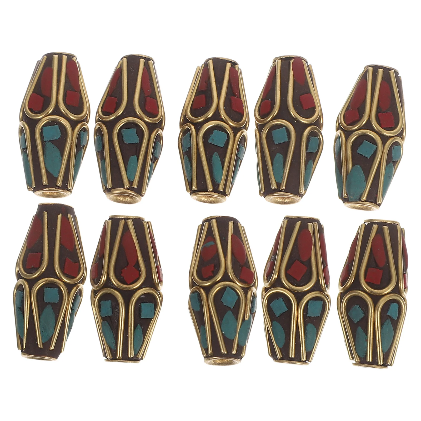 

10Pcs Nepal Tibetan Copper Spacer Beads Style Buddhist Beads DIY Bracelet Necklace Jewelry Supplies DIY Supplies