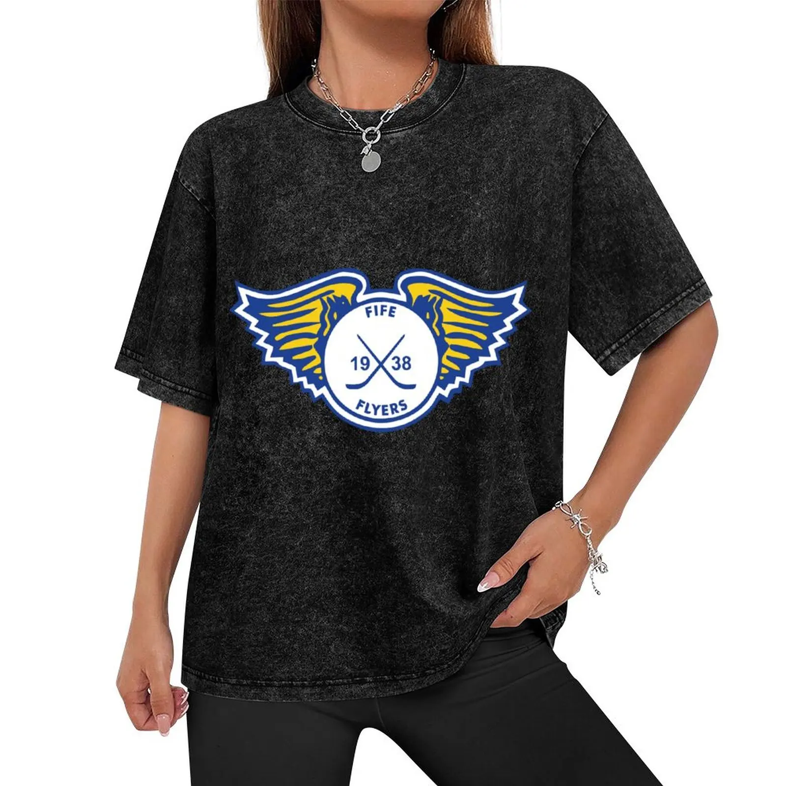 Fife Flyers hocckey T-Shirt Blouse kawaii clothes oversized mens cotton t shirts