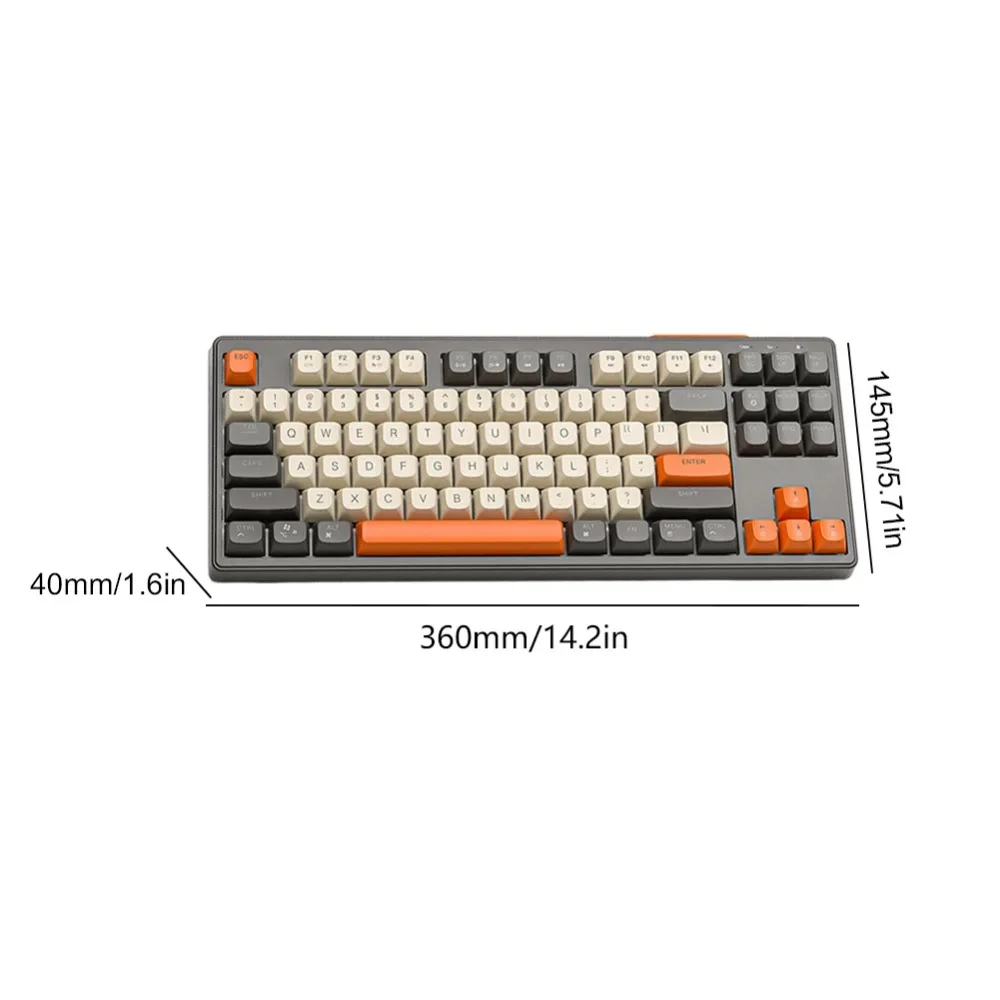 Yp m87 Hintergrund beleuchtung drahtlose mechanische 2,4g Bluetooth-kompatible Dual-Mode-Tastatur 87 Tasten personal isierte Tastatur für Laptop-Tablet