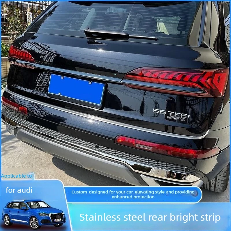 

New LED Through Taillight For Audi Q7 2020-2022 Dynamic Flowing Light Rear Tail Lamp Bar Assembly Modified Three-section Style