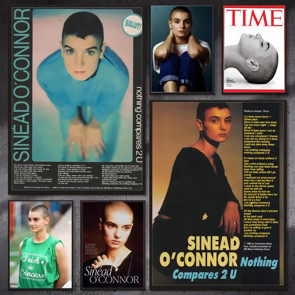 Poster HD Wall Art Print, Self-adhesive Poster Sticker, Aesthetic Home Decor Reggae Singer S-Sinead OConnor-r
