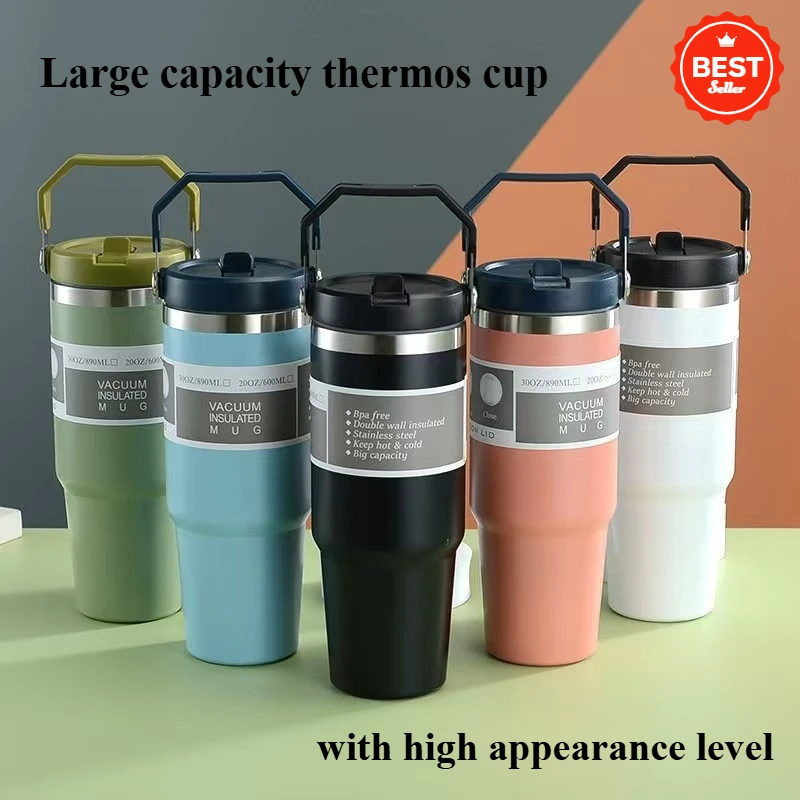 30oz Stainless Steel Coffee Cup Cold And Hot Double-layer Insulated Cup Tumbler Thermo Bottle Car Travel Mug