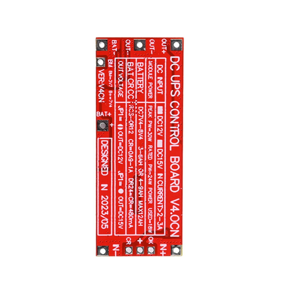 DC 24W 12V 15V 1A UPS Power Supply Module Uninterruptible Power Control Motherboard Supports Device Network Red Board